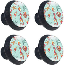 Seahorse-1768788 Pomelli per Porta Set di 4 Pomelli per Mobili Manopole per Cassetti Cucina Armadio Vetro