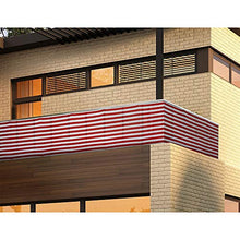 YUNSHAO Recinzione Copertura per Balcone Protezione della Privacy Schermo in Polyster Senza Viti Permeabile per Estate ed Inverno Opaco,90 x 500cm (Color : Red And White)