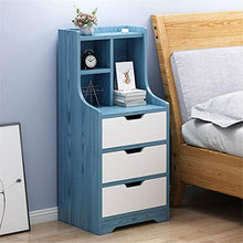 Zjcpow comodino comodino con 2/3 cassetti mobili comodino comodino comodino semplice comodino in legno massello, Legno, B, 36.5x30x84.5cm