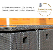 Set di Mobili da Giardino per Esterni, 5 Pezzi per Giardino Domestico da Giardino per Tutte Le Stagioni Sedia di Vimini Set di Conversazioni Mobili in Rattan Combinati