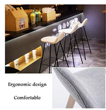LLT Pratico sgabello Sgabelli colazione Bar sgabello da cucina Bar Sedia da pranzo contatore Nero Bianco Metallo/frame Soft Sedile Carico massimo 100Kg di sicurezza Schienale (cuscino grigio),Nero,
