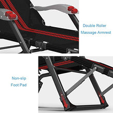 AI LI WEI SHUAIIJUAN Sedia per Il Tempo Libero Domestico Outdoor Black Garden Chair Zero Gravity Pieghevole Sdraio reclinabili sedie Regolabili Poggiatesta Prato Patio sedie reclinabili Max.200kg