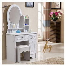 NQFL toletta Simple White Pannello di Legno Camera da Letto Multi-Funzione di Storage con Il Trucco dello Specchio Desk White-90 * 42 * 160cm