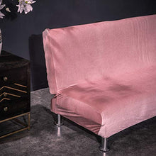 Monba - Fodera per divano letto in velluto volpe, copertura completa, pieghevole, senza braccioli, colore: rosa, L: 160-195 cm