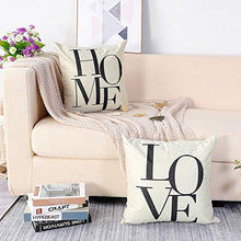Artscope Set di 2, Federe per Cuscini Divano Poliestere Biancheria Gettare Decorativo Caso Federa Cuscino Divano Auto Home Decor 45 x 45 cm (Love Home)