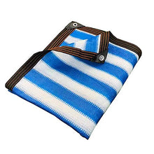 Senza marchio DANDAN Ombra Rete Addensata Crittografia Crema Solare Ombra Isolata Balcone/Patio/Famiglia Bordo A Quattro Righe Bande Blu E Bianche 8 Pin (Size : 5 * 5m)
