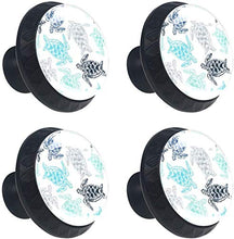 Modello blu verde nero grigio tartarughe marine Pomelli per Porta Set di 4 Pomelli per Mobili Manopole per Cassetti Cucina Armadio Vetro