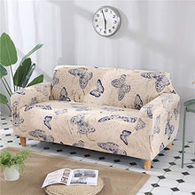 Enhome Copridivano Universale Elasticizzato 1 2 3 4 Posti,Fodere Copridivani Sofa Protettore Copertura Antipolvere Lavabile Coprisofà Foderadivano per Gatto Cani (Blu Farfalla,3 Posti)