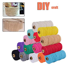 Macrame Corda 3mmx100m,Filato Macrame Cotone,Fatta a Mano Corda Macramé, Filato Macrame Naturale per DIY Maglieria Artigianale