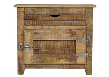 SIT-Möbel 2501-01 - Armadietto pensile Frigo, 70 x 30 x 60 cm, in Legno di Mango Massiccio, con Maniglie da Frigorifero, laccatura Naturale
