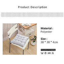 eewopjkj - Set di 4 cuscini quadrati per sedia da pranzo, con cinghie da 40 x 40 cm, per interni ed esterni, giardino, ufficio, soggiorno, colore: grigio