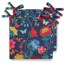 Celina Digby® Set di 2 cuscini impermeabili da giardino con comoda imbottitura in schiuma per esterni o veranda, dimensioni 42 x 42 cm, 40,6 x 40,6 cm (notte di mezza estate)