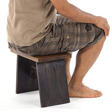 Design Delights - Sgabello Schemel 40 rustico, in mogano massiccio, 40 x 31 x 25 cm (larghezza x altezza x profondità), poggiapiedi, sgabello decorativo in legno