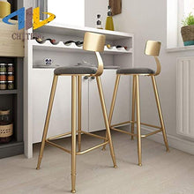 Sgabello da bar moderno ed elegante sedia da bar sedia a pedale pad cuscino spugna cuscino schienale sedia da pranzo cucina cucina sgabello gambe in metallo carico 15 kg (colore: A, dimensione: 68 cm)