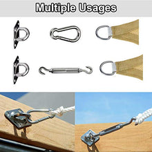shirylzee Kit di Fissaggio per Vela Parasole, 44 Pezzi Kit di Fissaggio per Tende a Vela, Acciaio Inossidabile Kit di Fissaggio e Installazione per Triangolo e Rettangolo Parasole per Patio Lawn