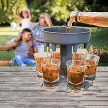 Yannn Dispenser per Bicchieri da Vino per Birra Gioco per bevute per Feste 6 Dispenser per Bicchieri da Vino Bicchiere da Vino, Supporto Bere Giochi Bicchieri per Feste Inizia la Festa, Grigio
