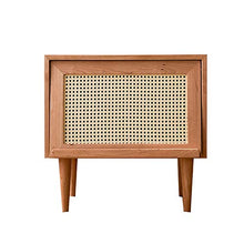 XJ Jia Xing Comodino, Solidi Domestici Semplice Legno Luce Comodino Creativo Semplice Camera di immagazzinaggio del Rattan Comodino comodini Camera da Letto