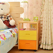 Comodino Comodino Tavolino Camera da Letto Comodino cavalletto Laterale Mini for Bambini con 2 cassetti for Soggiorno di Studio in Camera Arredamento Moderno