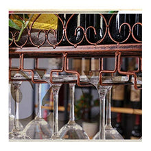 MFLASMF Wine Glass Rack, Upside Down Home-Style European Bar Table Wine Rack, Ornaments, Creative Goblet Rack, Hanging Cup Rack (Color : White, Size : 50 * 25cm)