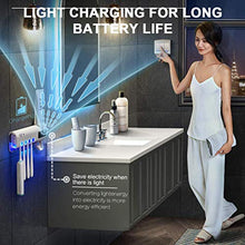 U-A Sterilizzatore Smart UV spazzolino da Denti, distributore Automatico di dentifricio, 5 Portafoglio da Denti Porta sterilizzatore con Adesivo Punzonatura Gratuita per Il Bagno di Famiglia