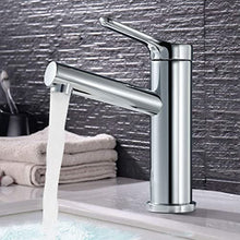 Faulkatze Miscelatore Monocomando,Rubinetto Bagno in Ceramica,Rubinetto Lavabo Finitura Cromata, Rubinetto Bagno Lavabo