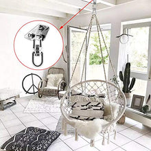 Gancio Soffitto Ganci Altalena Acciaio Inox Kit, Staffa Sacco Boxe Sospesa Amaca Altalena Accessori con Catenacatena, Capacità di Carico Fino a 450 KG 360 °Girevole, per Travi in Legno, Soffitto