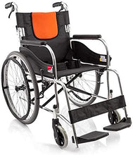 Carrozzine Semoventi, Portatile da Viaggio in Lega di Alluminio Pieghevole in Lega Leggera, Camminatore da Viaggio Manuale Anziani/Disabili Spinta Infermieristica Viaggio Portatile Trolley per Scoo