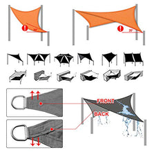 JYYnet Vela Ombreggiante, Vela Parasole Rettangolare Tenda a Vela Impermeabile Protezione Raggi UV Vela Tenda per Giardino Terrazza Campeggio (3×4m, Verde Scuro)