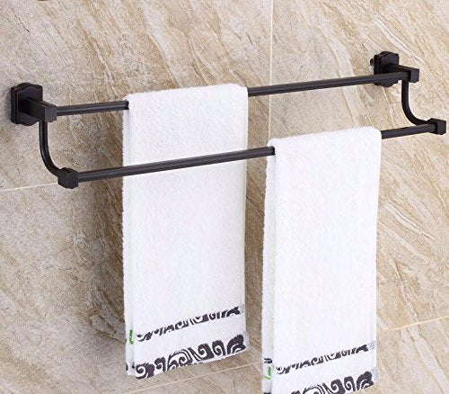MBYW Portasciugamani Moderno e Minimalista Alto carico Portasciugamani Elegante da Bagno Mensola portaoggetti Porta Asciugamani, a Parete, Doppio portasciugamani, portaoggetti per Bagno, 45 cm