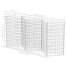 cangzhoushopping Gabbione in Rete/Fioriera/Orto Rialzato Acciaio 120x30x100 cm Articoli di ferramenta Barriere e recinzioni Pannelli per recinzioni