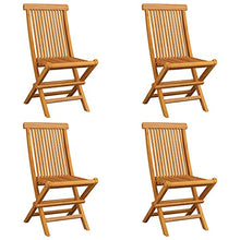 vidaXL Sedie da Giardino con Cuscini Antracite 4 pz Massello di Teak