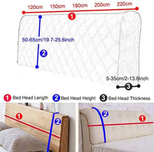 WEDSFC Copritestata Letto Matrimoniale/Singolo/1 Piazza e Mezza Elastica Copertura Testata Letto,Fodera Protezione Testata Addensare all-Inclusive Coperchio Soft Cover (Color : F, Size : 200cm)