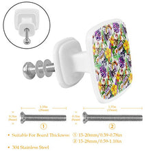 Set di 4 maniglie rotonde per armadio da cucina, credenza, cassettiera, cassettiera, con viti, per cucina, credenza, armadio, bagno, armadio, teschio, foglia di farfalla