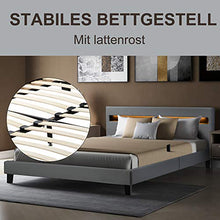GYF Rete del Letto Struttura Letto Legno per Letto Bed Frames Bed Ecel Leather Bed Frames Classic Element Design LED Illuminazione Offre Una qualità Ideale del Sonno.