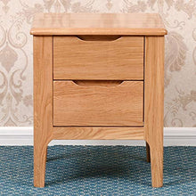 Comodino Casa Camera Accessori Ufficio Universitaria Legno Comodino White Oak Comodino con 2 cassetti - Comodino Mobili può Essere posizionato sullo Studio, Camera da Let