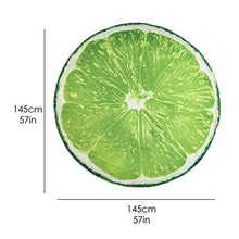 Telo da spiaggia con motivo di frutta, divertente anguria, limone, spiaggia, picnic, telo da spiaggia, pieghevole, portatile, grande, per adulti, bambini, viaggi, escursioni, giardino, parco prato