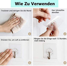 Ganci Adesivi Trasparenti,Gancio Adesivo Bagno Trasparenti, Ganci Adesivi Per Parete,per Bagno Cucina Porta per appendere l'accappatoio, asciugamani, borse, vestiti, etc. (20)