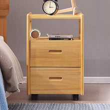 DGHJK Mobili per la casa, Comodino Portatile in Legno massello, Soggiorno, Camera da Letto , Comodino , armadietto Laterale, armadietto con 2 cassetti , 14.3''x15.7''x20.4 ''