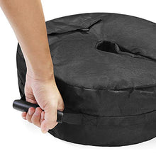 Base per Ombrellone da Giardino,18" Staccabile Ombrellone da Giardino Rotondo Sacchetto di Sabbia Base Ombrello Base Portaombrelli Portatile Esterna Pesante con Apertura Grande e 2 Impugnature,85 LBS