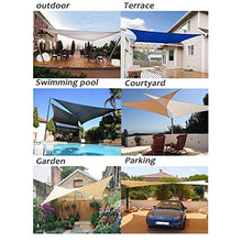 WWYL Tenda da Sole A Vela, Tenda A Vela Rettangolare, HDPE Traspirante Tenda da Sole Impermeabile per Parasole Tenda da Sole per Giardino Esterno, Patio Esterno (Color Crema,4 x 4 m)