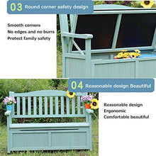 Panchine Terrace Park Panca Portaoggetti da Esterno, Panca in Legno Massello Resistente alle Intemperie, Panchina Cortile con Schienale Braccioli, Per Riporre Attrezzi Giardinaggio / Forniture Ester