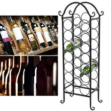 Espositore per Vino, portabottiglie in Metallo, Design Curvo per Cucina Cantina per Cantina