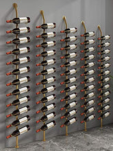 Appeso Arte del Ferro Cremagliera del Vino Senza Unghie Pavimento-in Piedi Cremagliera del Bicchiere di Vino Dorato Nero Cucina Ristorante Bar Cantina Vino Cremagliera di Vetro 73 Pollici