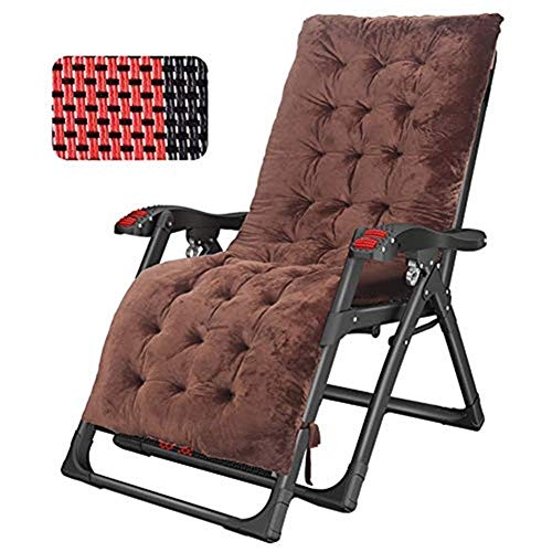 Hfyg Lettino Prendisole Sedia a Sdraio,Poltrona reclinabile a gravità Zero Pieghevole all'aperto Ufficio Spiaggia di Sabbia Extra Largo con Cuscino Supporta 200 kg Chaise Longue