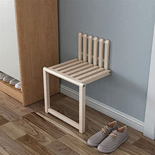 Vogvigo Sedia in legno invisibile pieghevole con pareti massicce Sgabello per cambio scarpe in legno massello Portante max 150 kg Adatto per camera da letto Ingresso bagno Balcone Sgabello per anziani