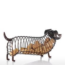 Tooart Wine Cork Holder, Contenitore per Vino Cork in Ferro Bassotto, Marrone, 13,8 * 4,7 * 5,9 Pollici