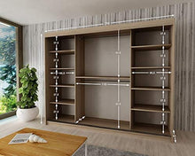 Armadio, materiali di legno, il design porta scorrevole di alta qualità, con specchio adatto per camere da letto, camere,White
