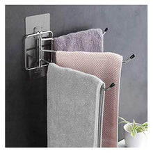 GJXJY Appendiasciugamani da Muro, Autoadesivo Porta Asciugamani con 3 Braccio Oscillante, 180° Ruotabile Porta-Salviette Nessuna Foratura per Bagno, Cucina2pcs