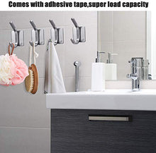 Anupow 4 Pezzi Ganci Adesivi,Ganci Portasciugamani Impermeabile in Acciaio Inox Ganci Autoadesivo per Cucina e Bagno