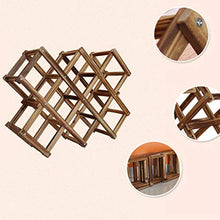 Porta Bottiglie da Vino Portabottiglie per Vino Legno Red Wine Rack 10 Bottle Holder Monte Bar display Vino Wine Rack Legno Rack del vino dell'alcool Rack Scaffale per Vino Porta Bottiglie e Vetro